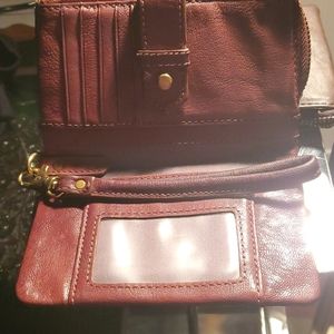 Fossil brown leather wallet